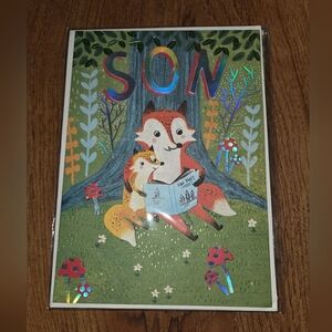 PAPYRUS WATCHING YOU GROW FATHER’S DAY CARD FOR SON FOX CUB READING BOOK